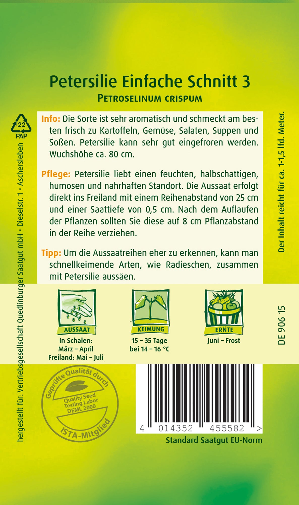 Petersilie Einfache Schnitt 3