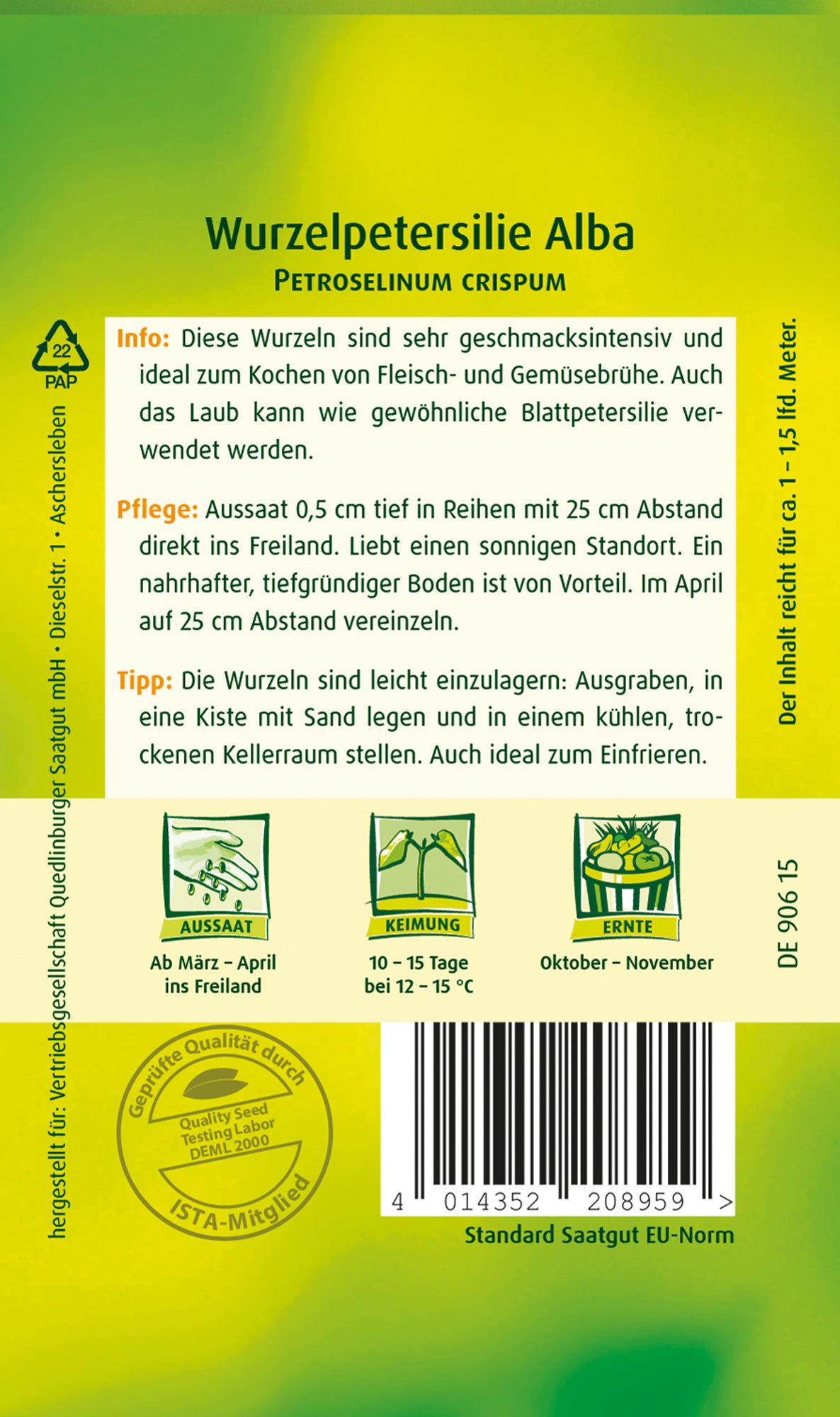 Wurzelpetersilie Alba