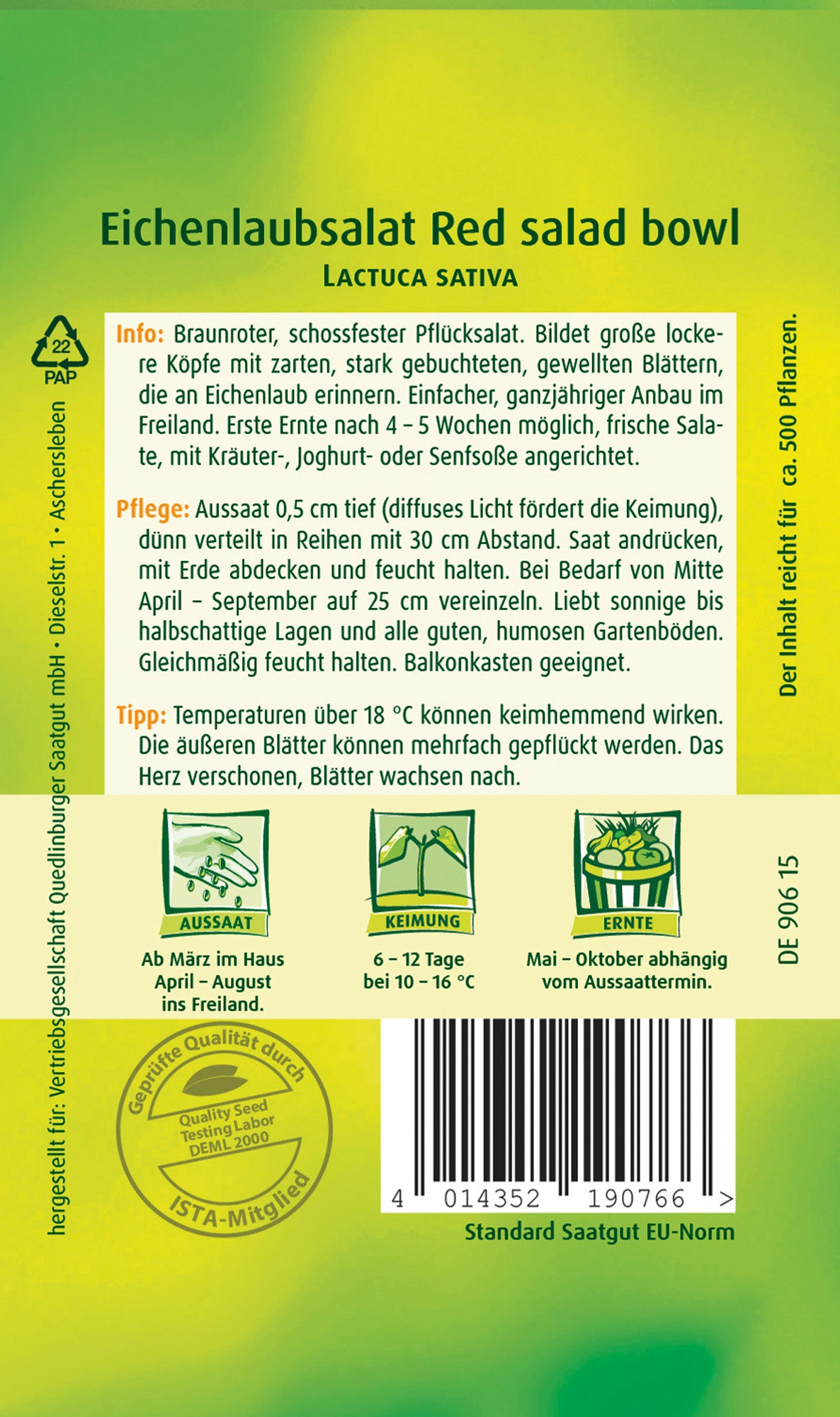 Eichenlaub-Salat Red Salad