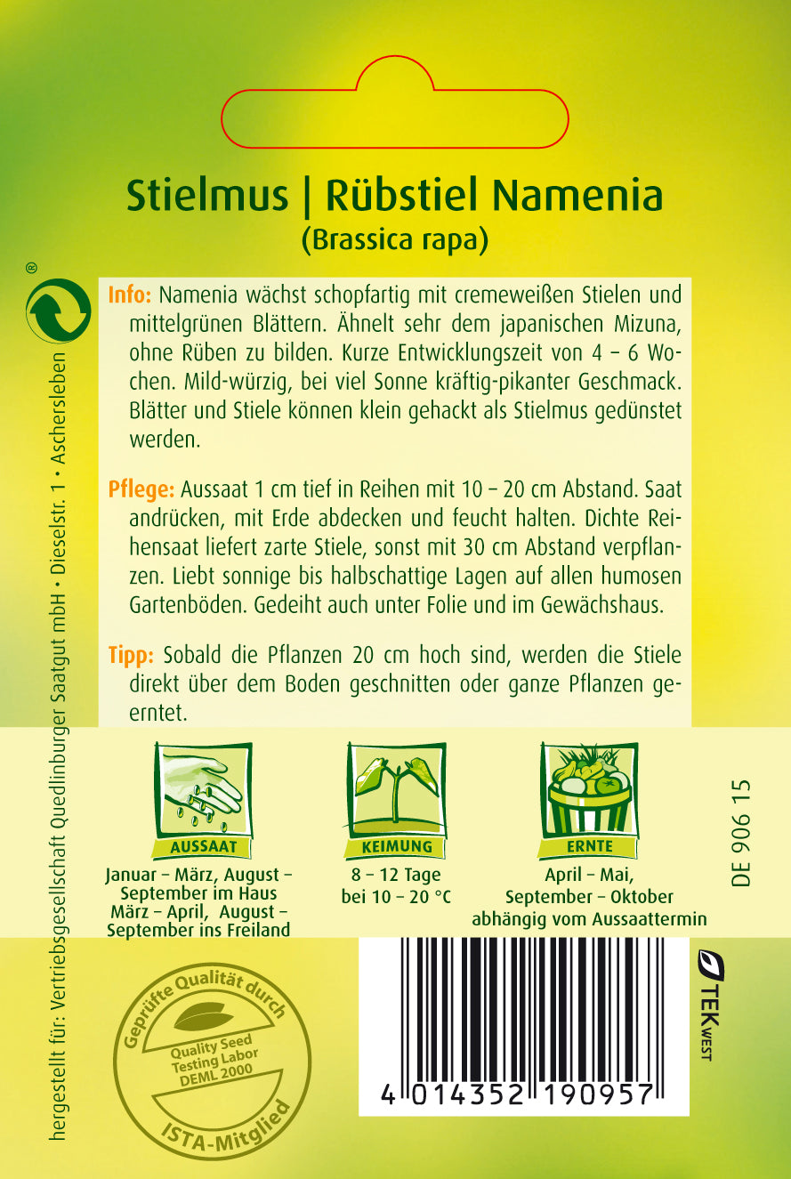 Stielmus Rübstiel Namenia