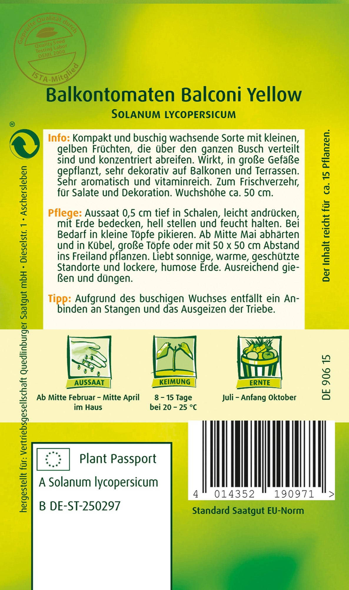 Balkontomaten Balconi Yellow