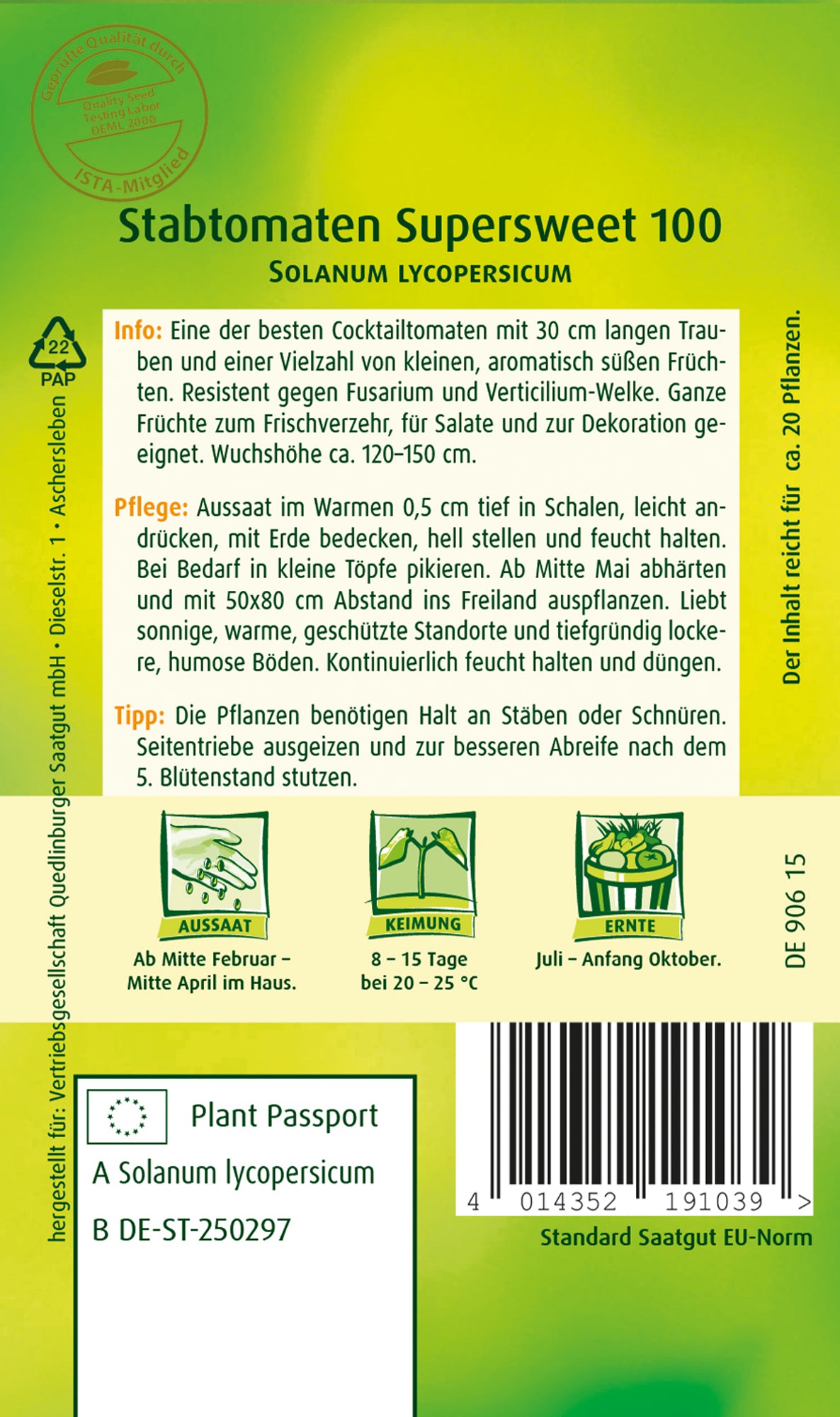 Stabtomaten Supersweet 100