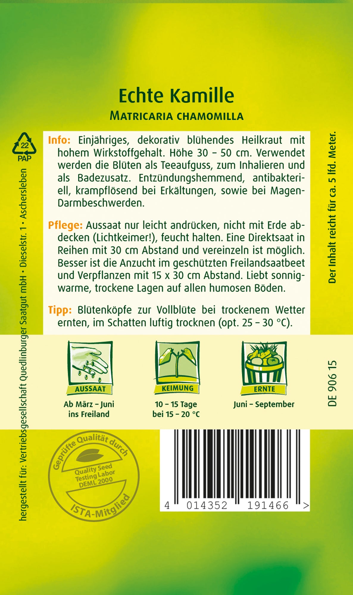 Echte Kamille Bodegold