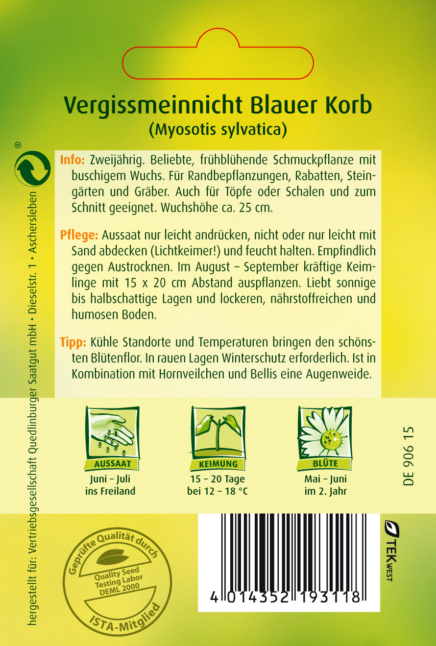 Vergißmeinnicht Blauer Korb