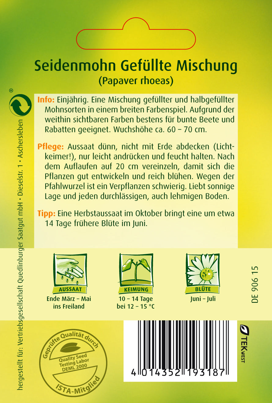 Seiden-Mohn Gefüllte Mischung