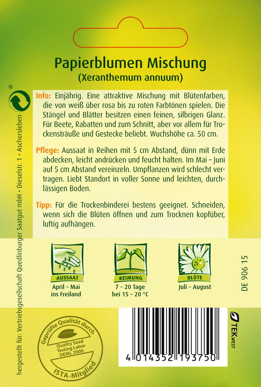 Papierblume Mischung