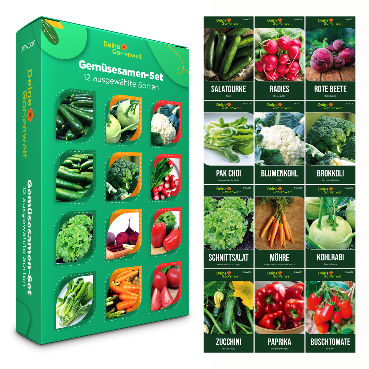 Gemüsesamen Set mit 12 Sorten