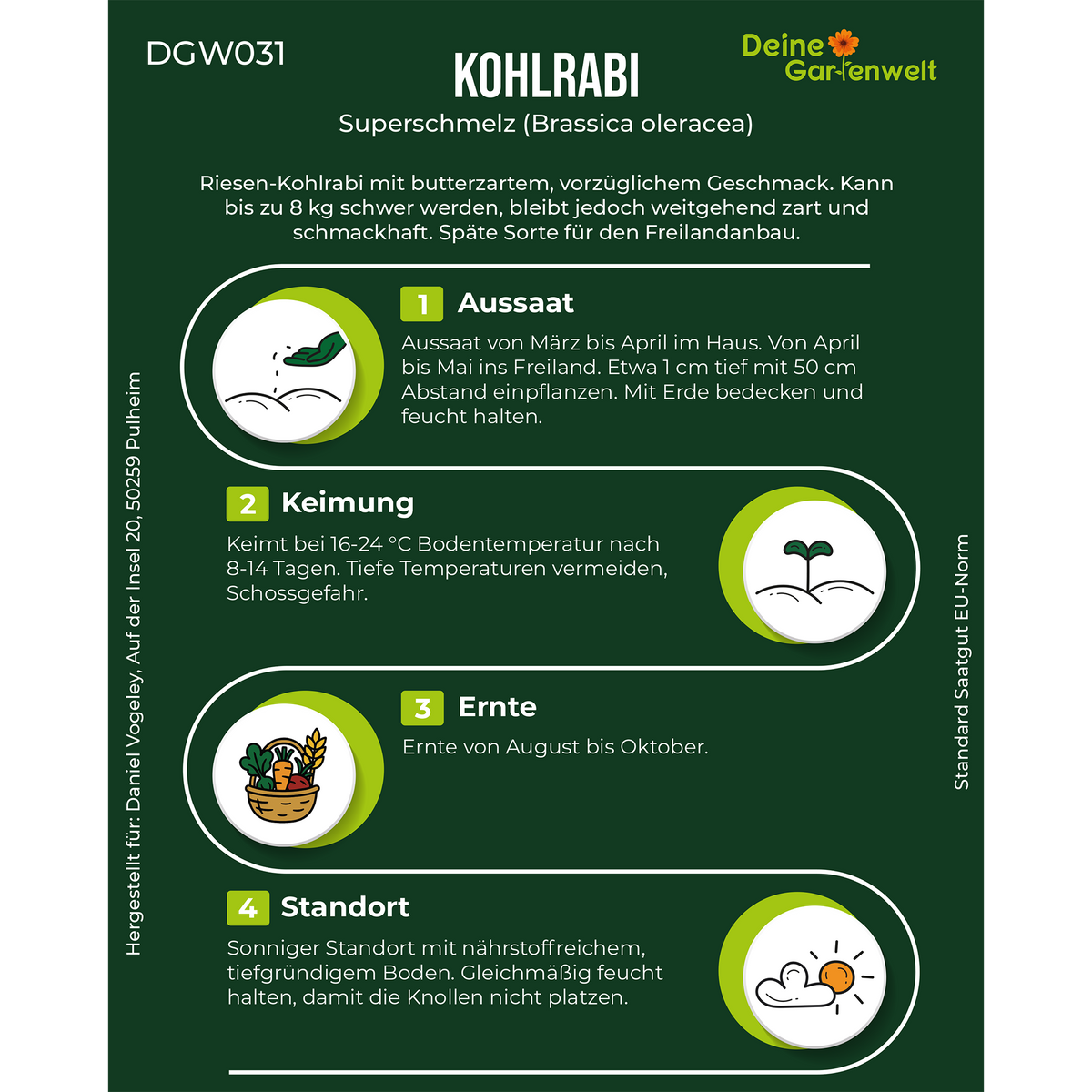 Kohlrabi Superschmelz Saatgut