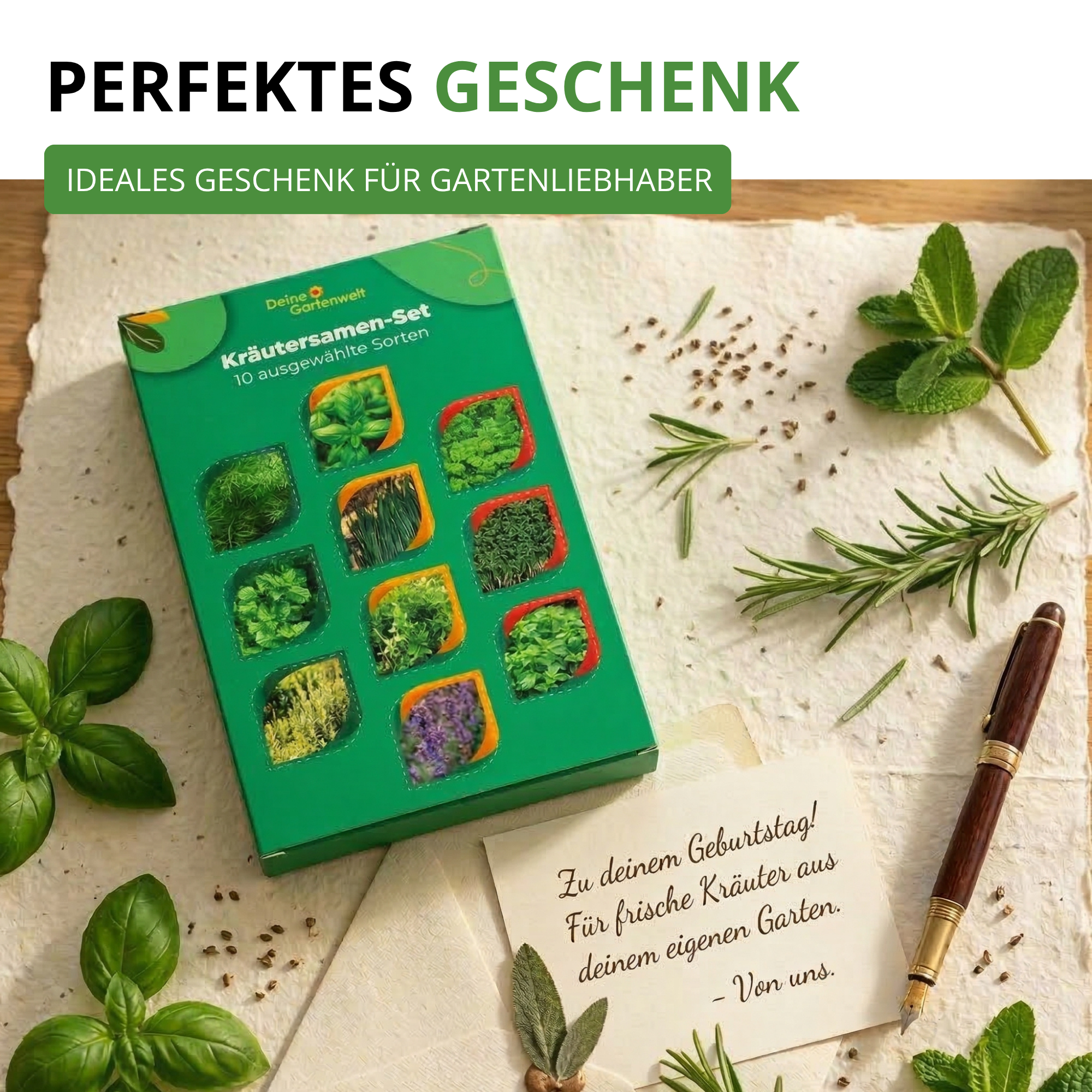 Kräutersamen-Set mit 10 Sorten