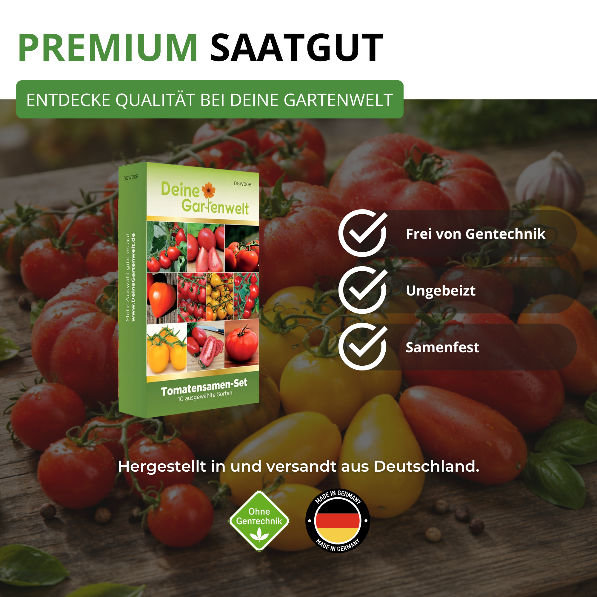 Tomatensamen-Set mit 10 Sorten