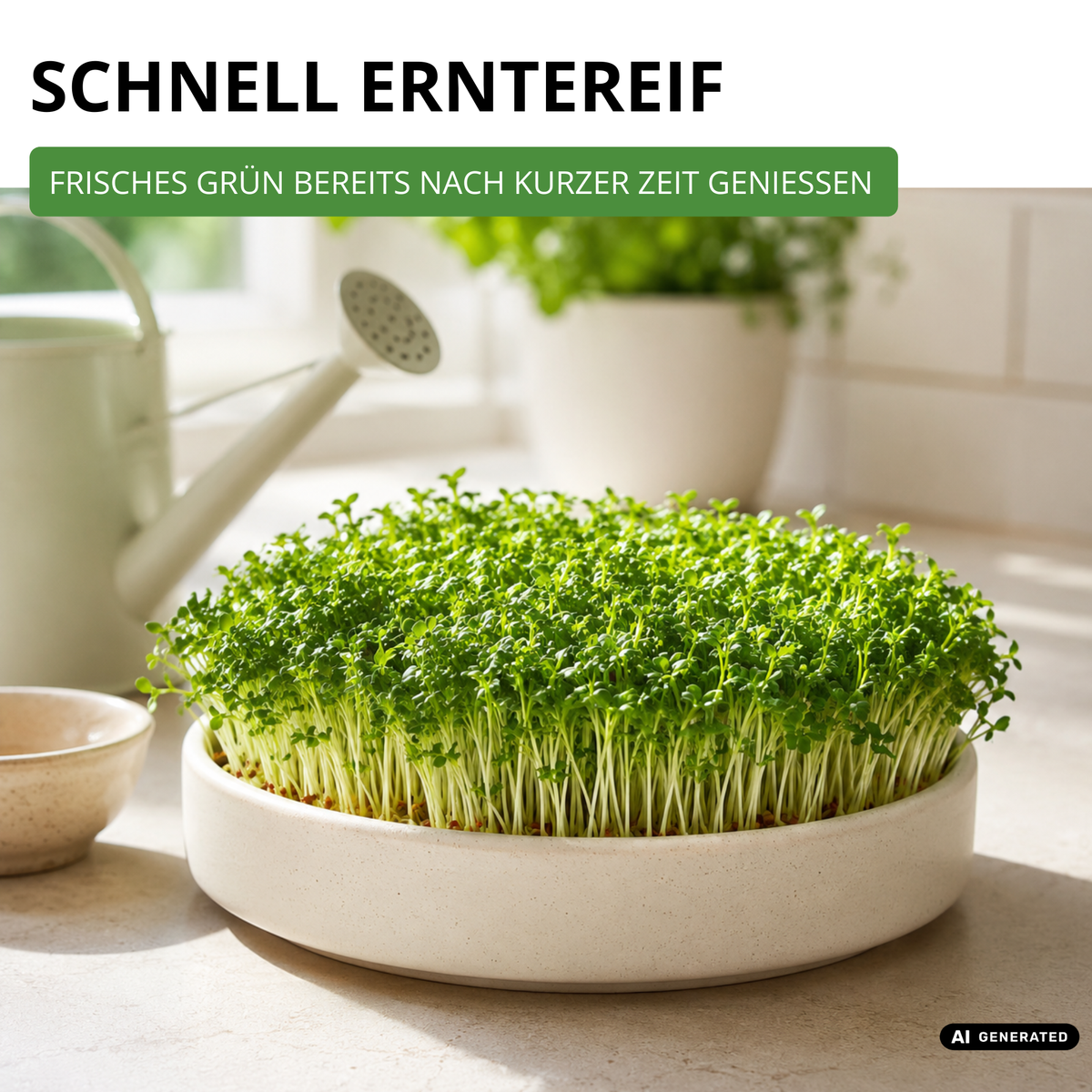 Gartenkresse Einfache Grüne Saatgut