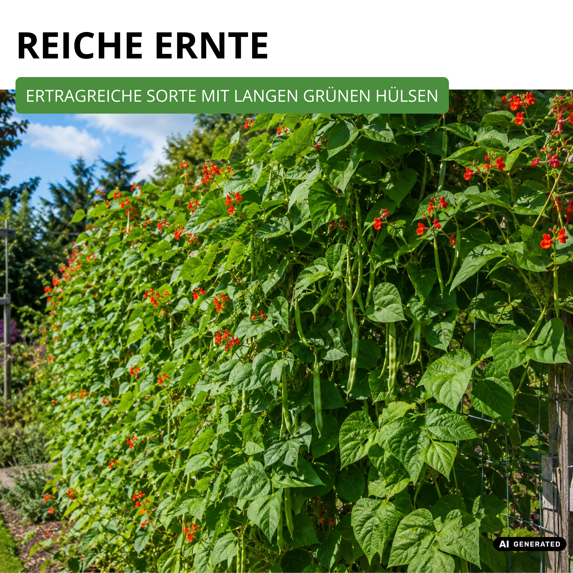 Prunkbohne Feuerbohne Preisgewinner Saatgut
