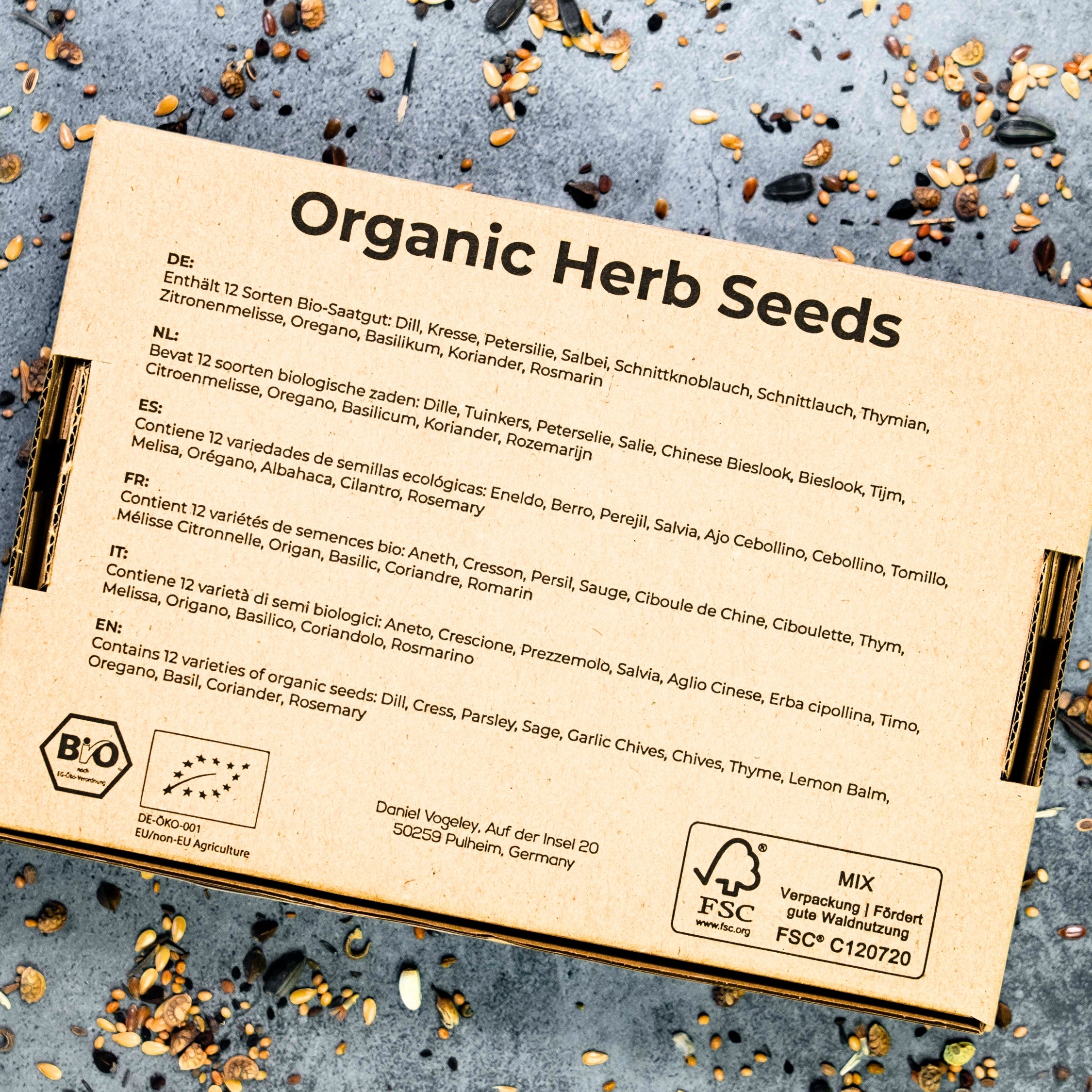 BIO Kräutersamen-Set mit 12 Sorten