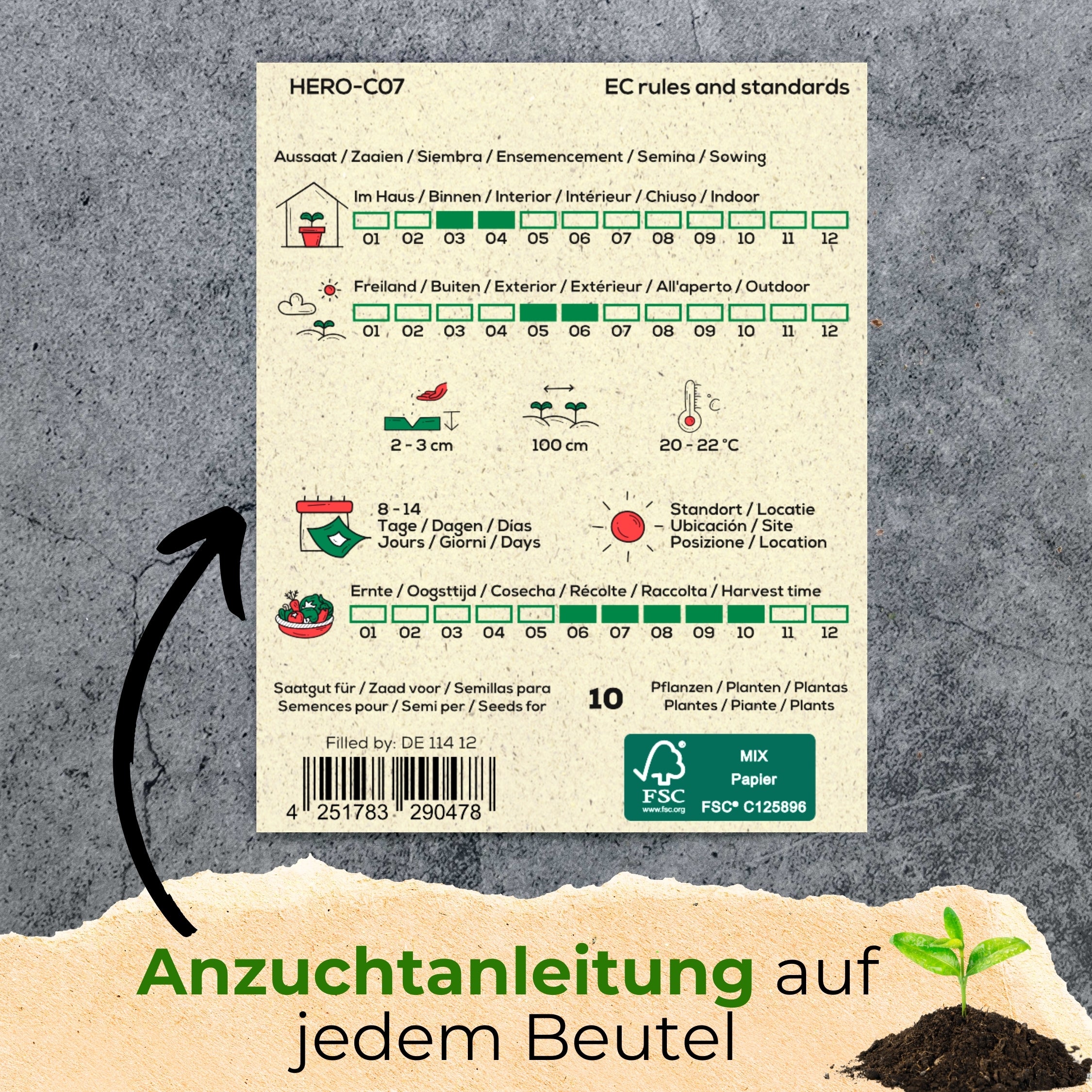 BIO Gemüsesamen-Set mit 12 Sorten