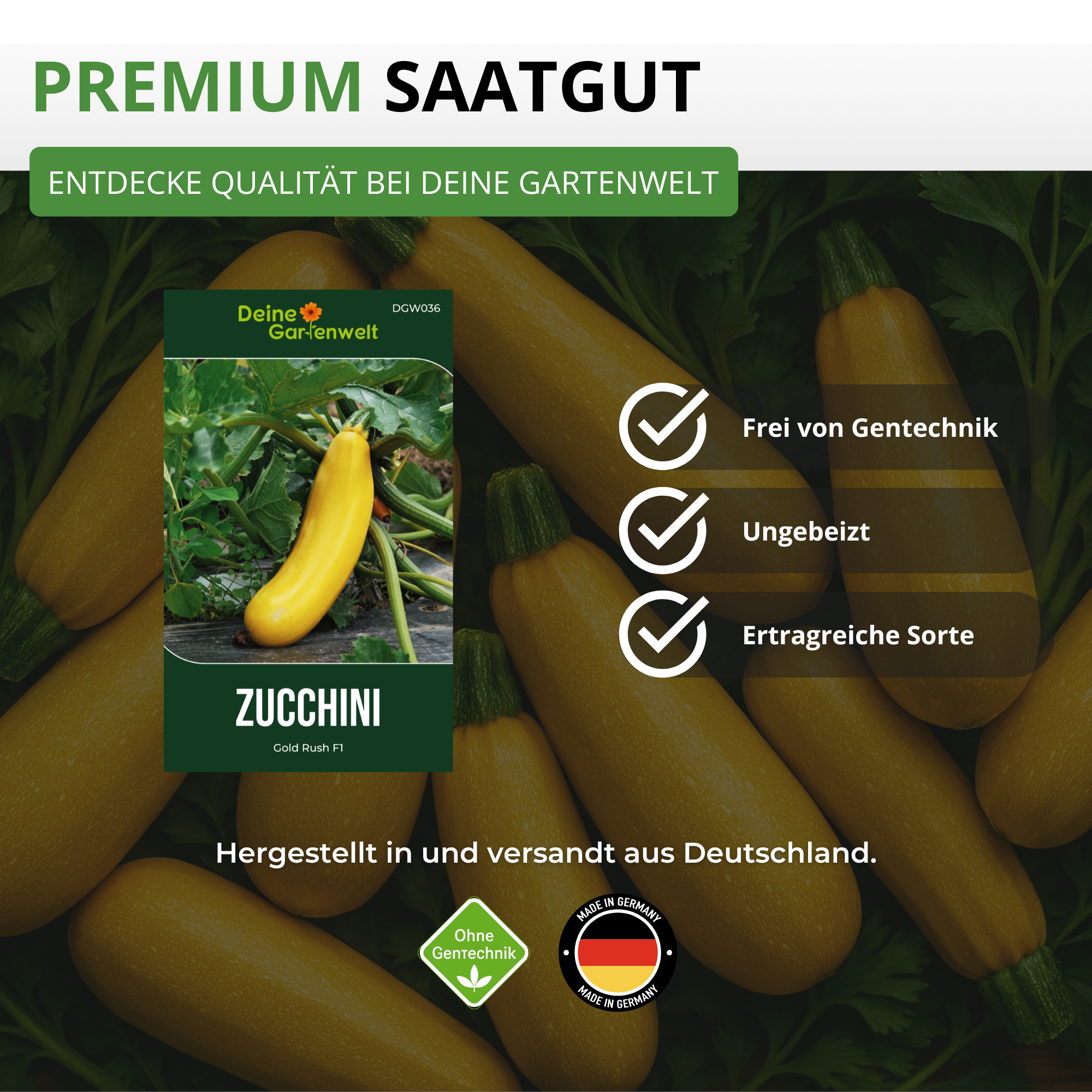 Zucchini Gold Rush F1
