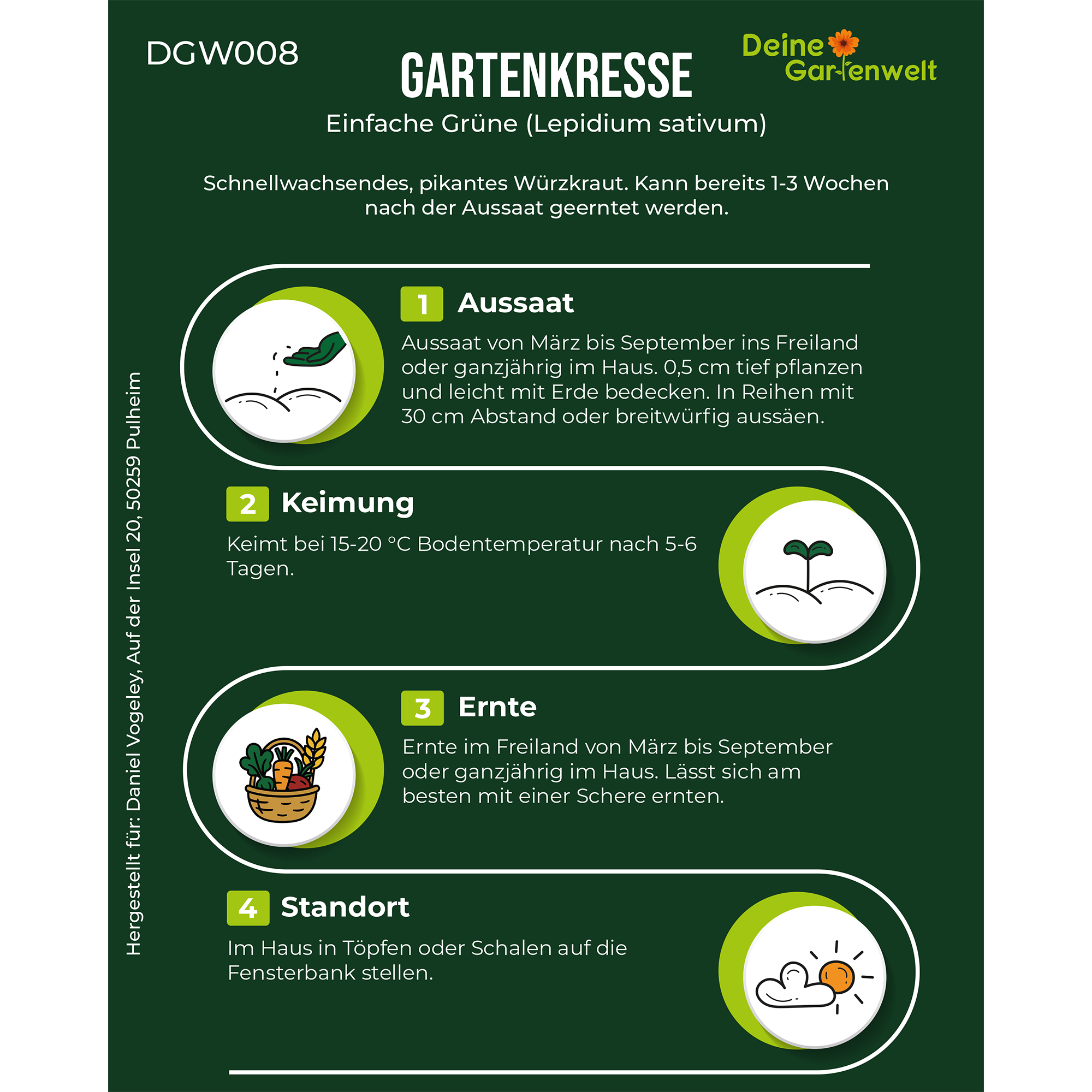 Gartenkresse Einfache Grüne