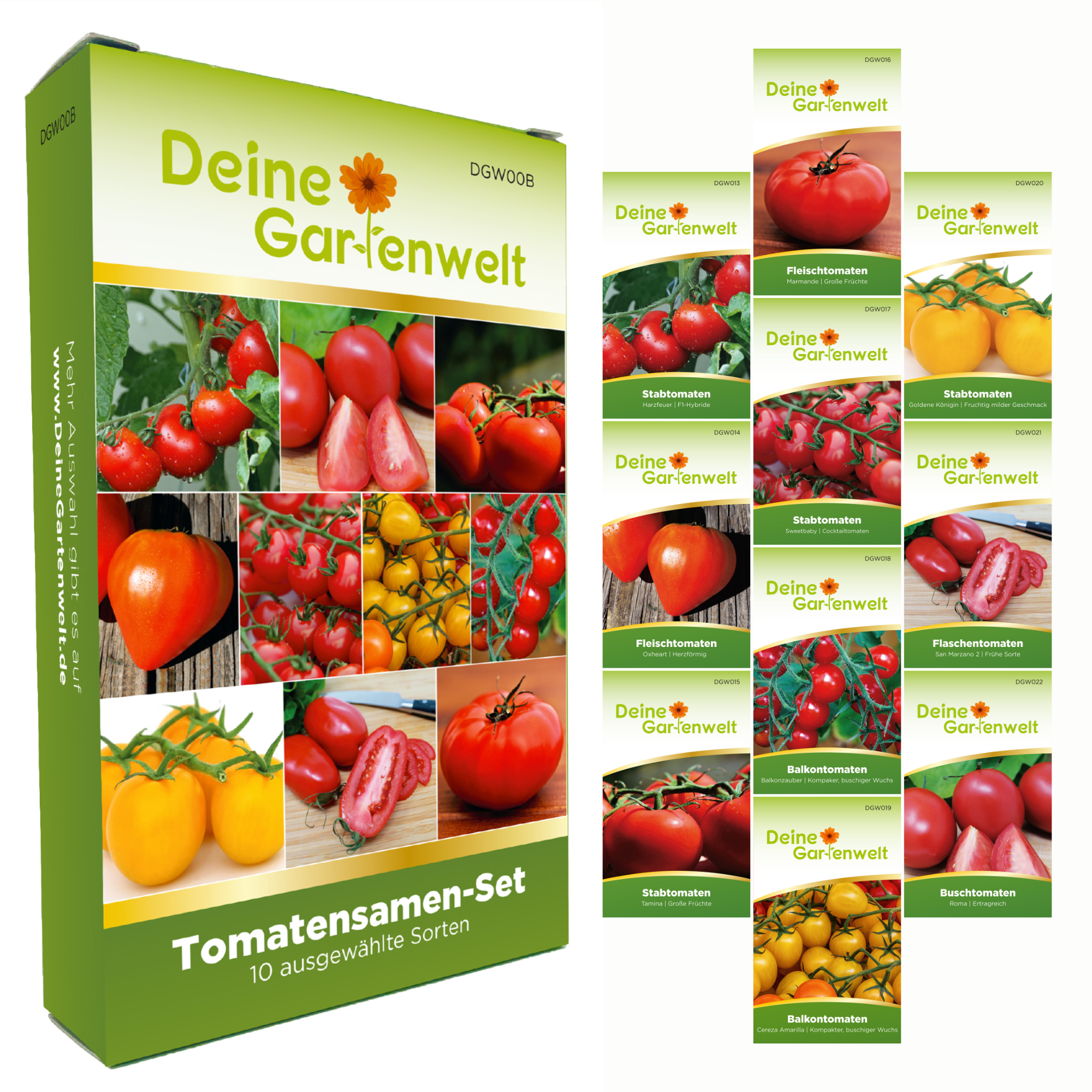 Tomatensamen-Set mit 10 Sorten
