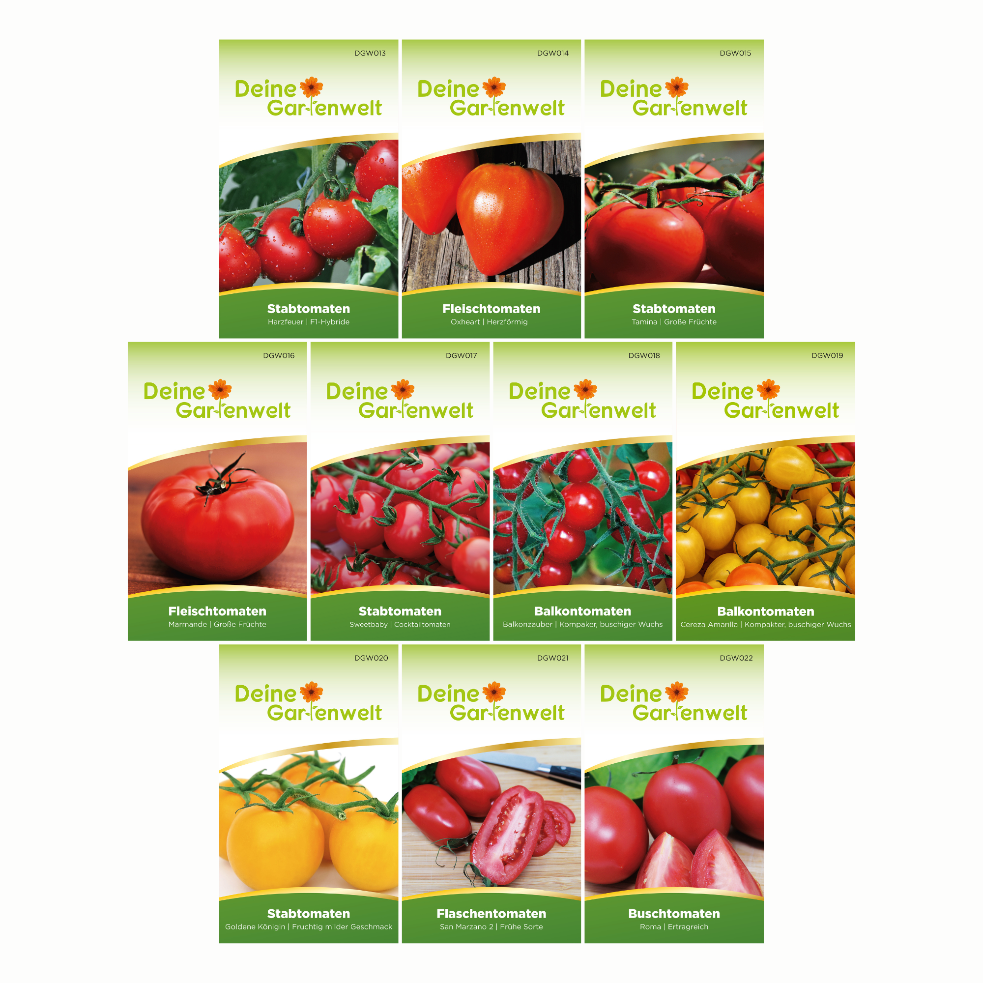Tomatensamen-Set mit 10 Sorten
