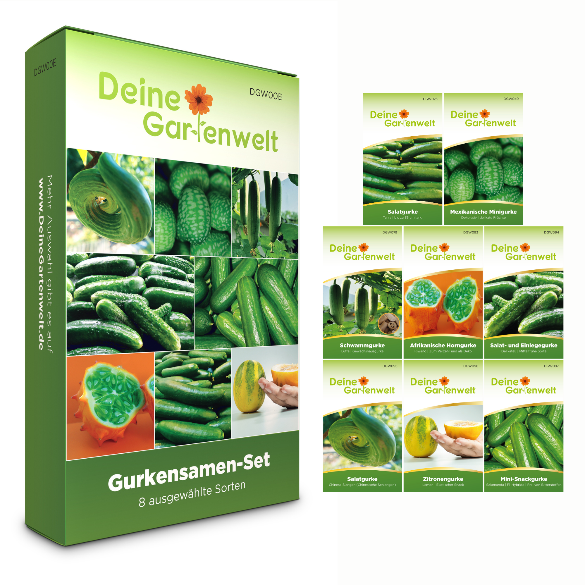 Gurkensamen-Set mit 8 Sorten