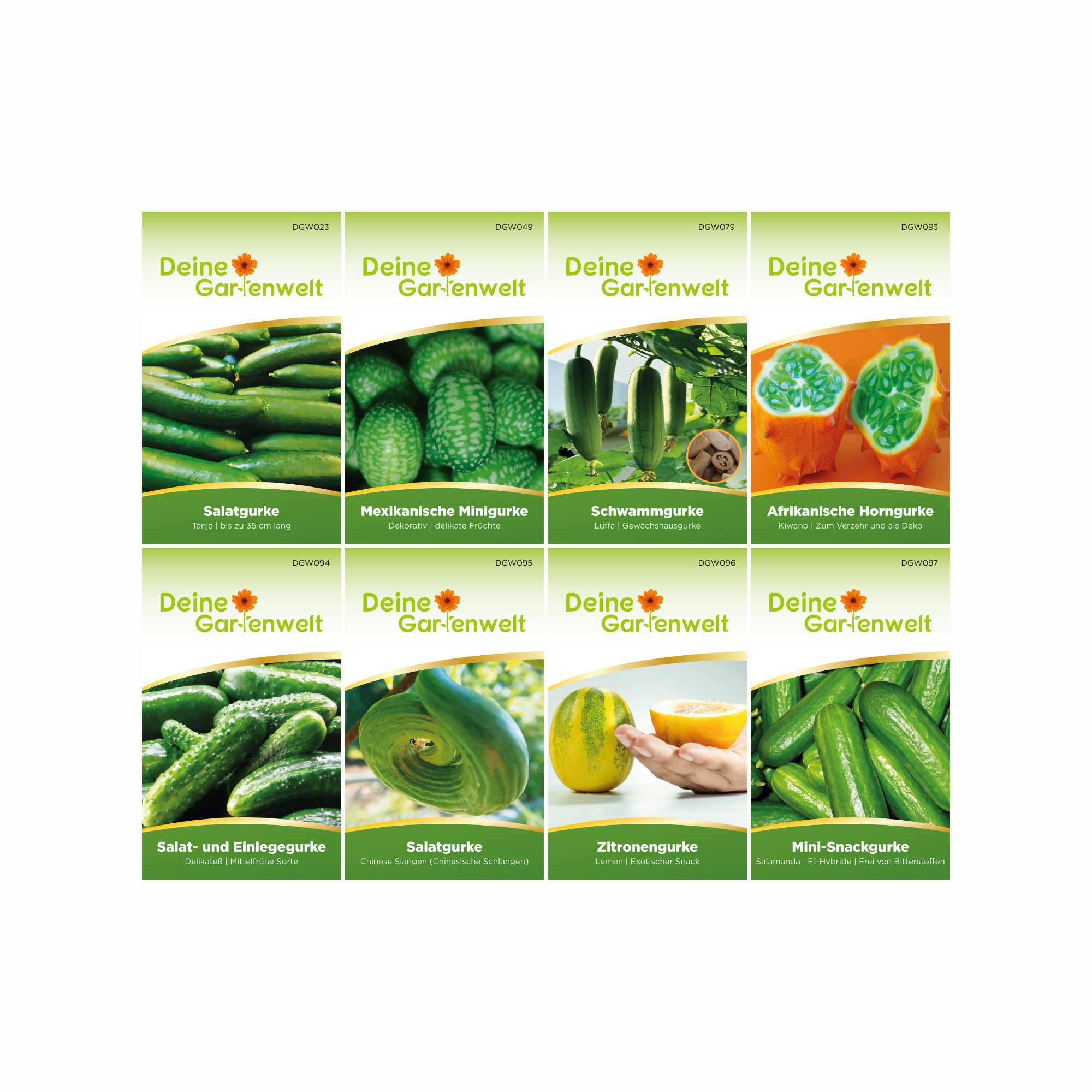 Gurkensamen-Set mit 8 Sorten