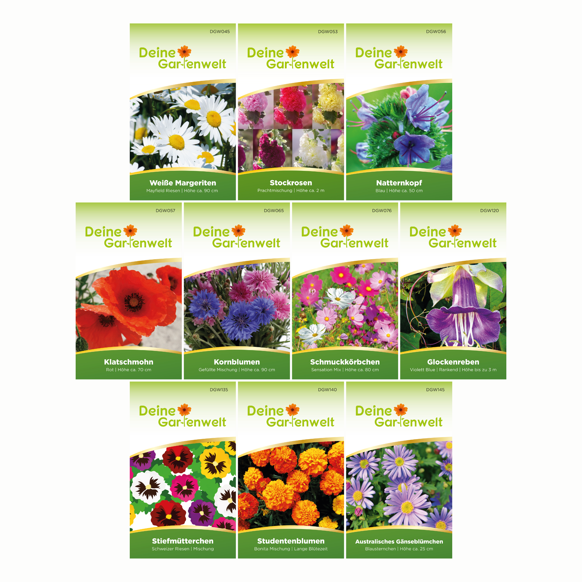 Blumensamen-Set mit 10 Sorten