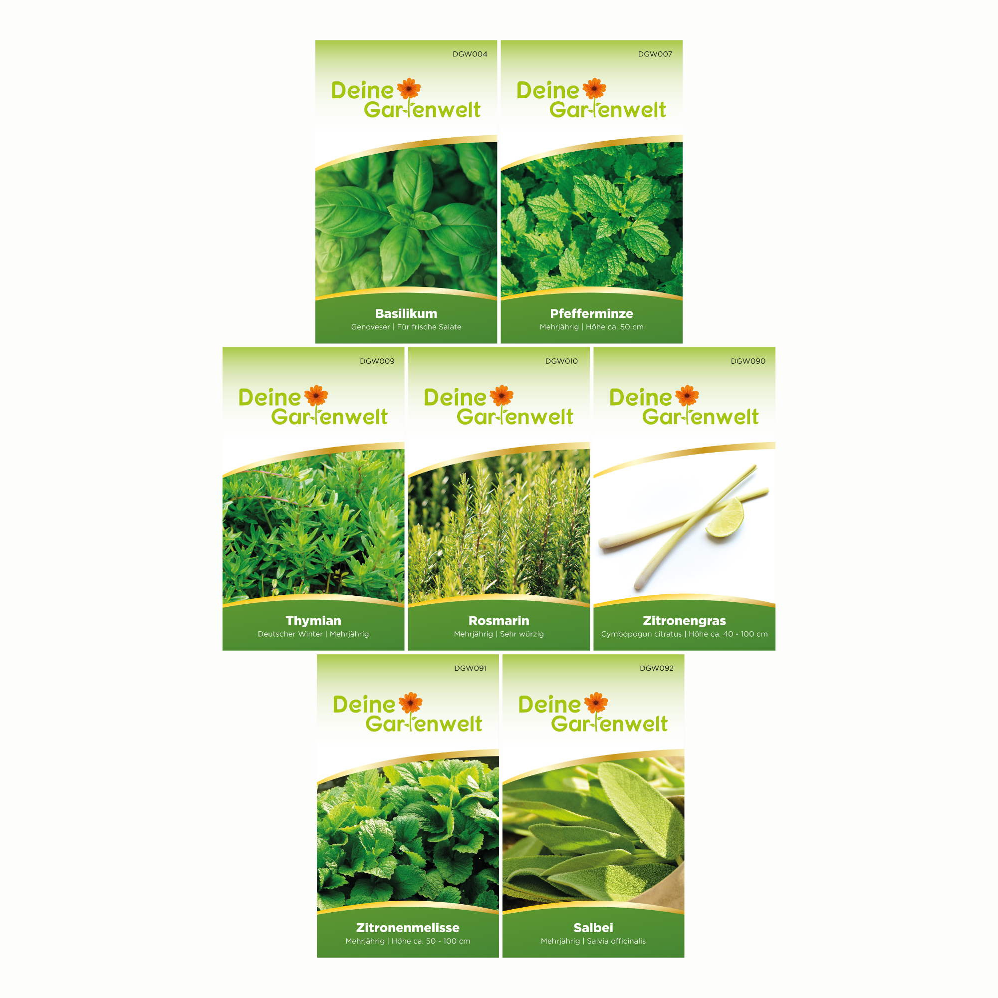Cocktailkräutersamen-Set mit 7 Sorten
