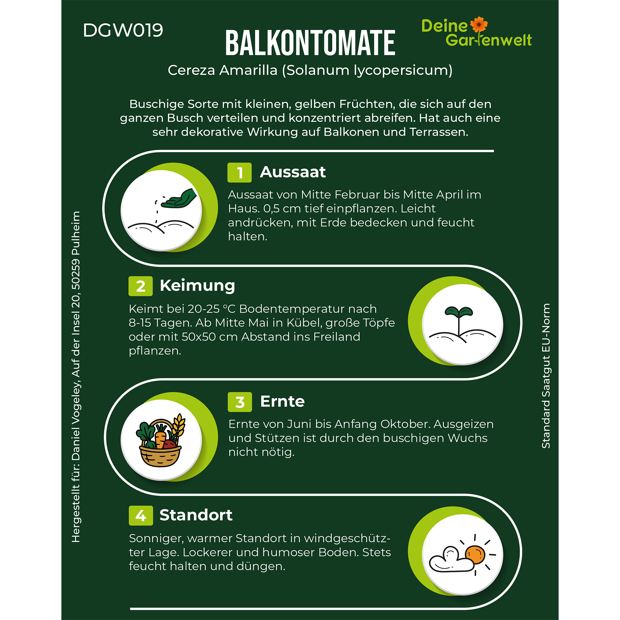 Balkontomate gelb Cereza Amarilla