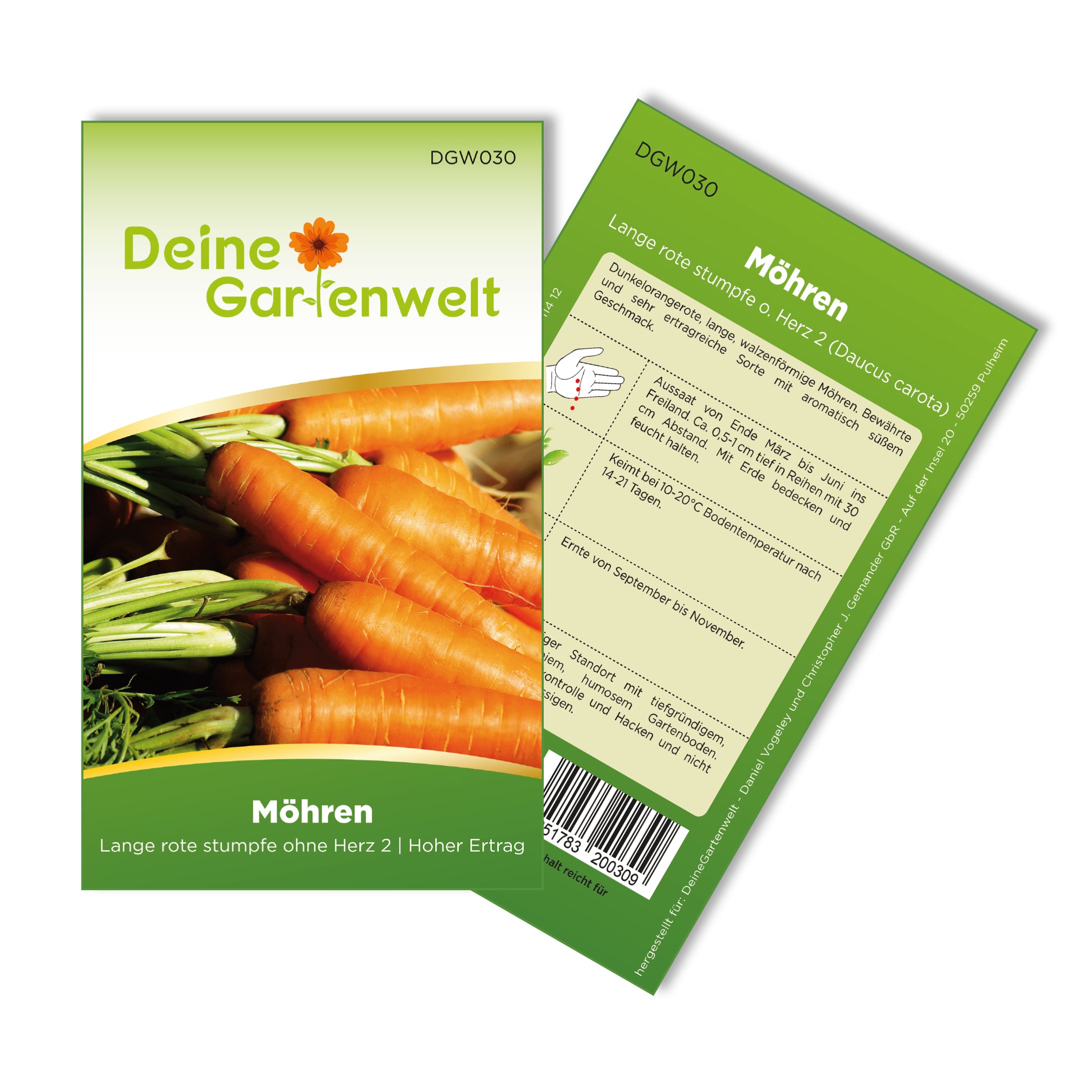 Möhren lange rote Stumpfe ohne Herz 2