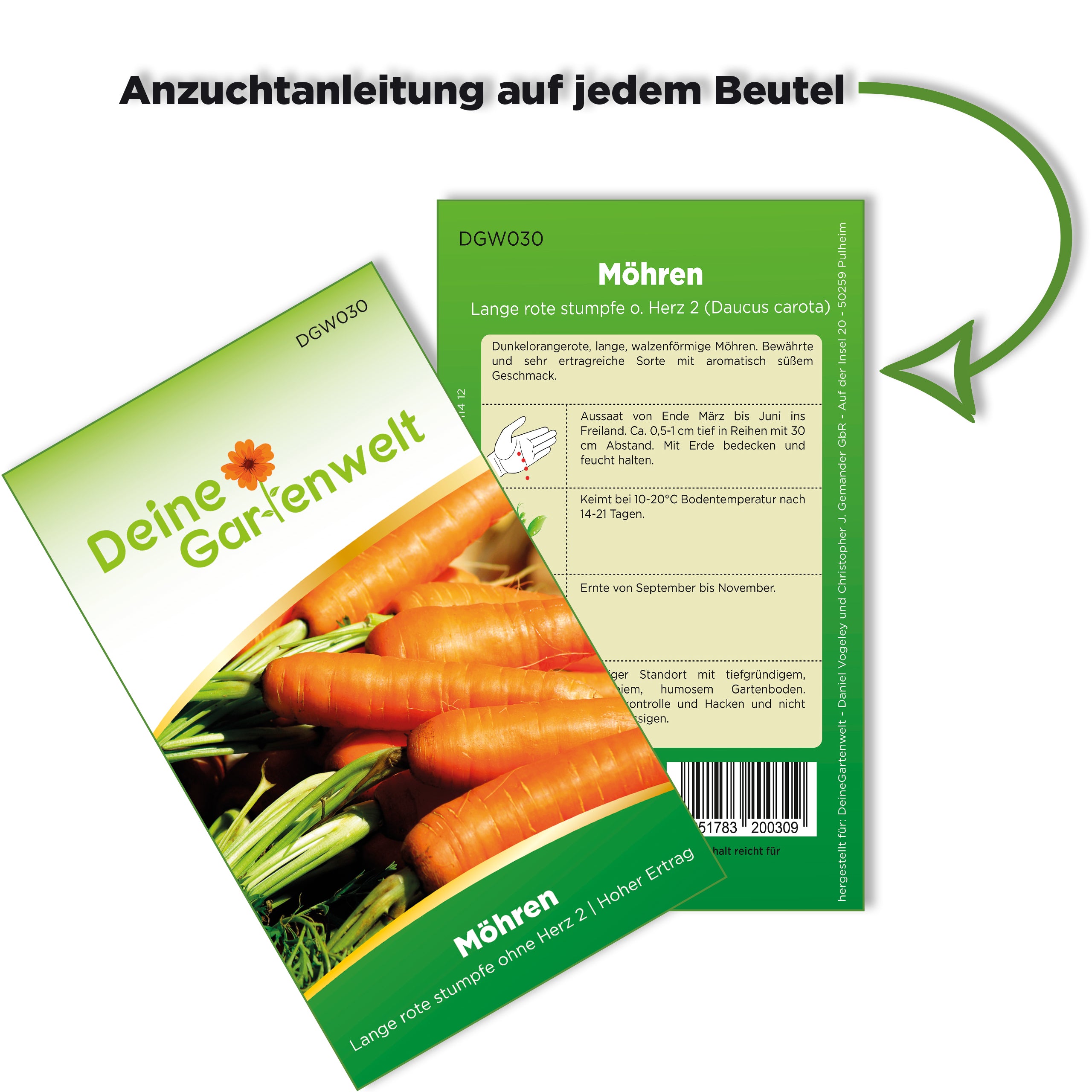 Möhren lange rote Stumpfe ohne Herz 2