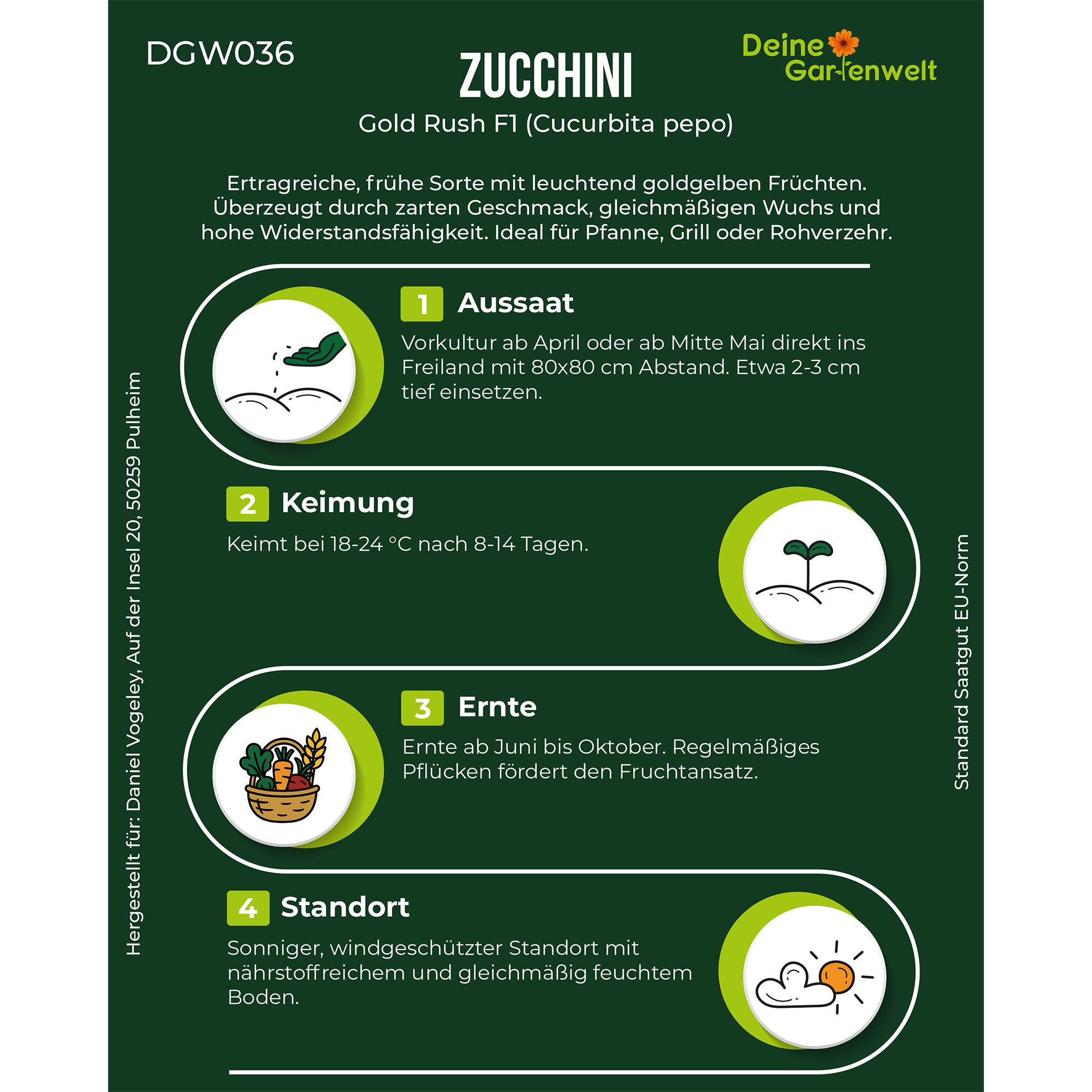 Zucchini Gold Rush F1