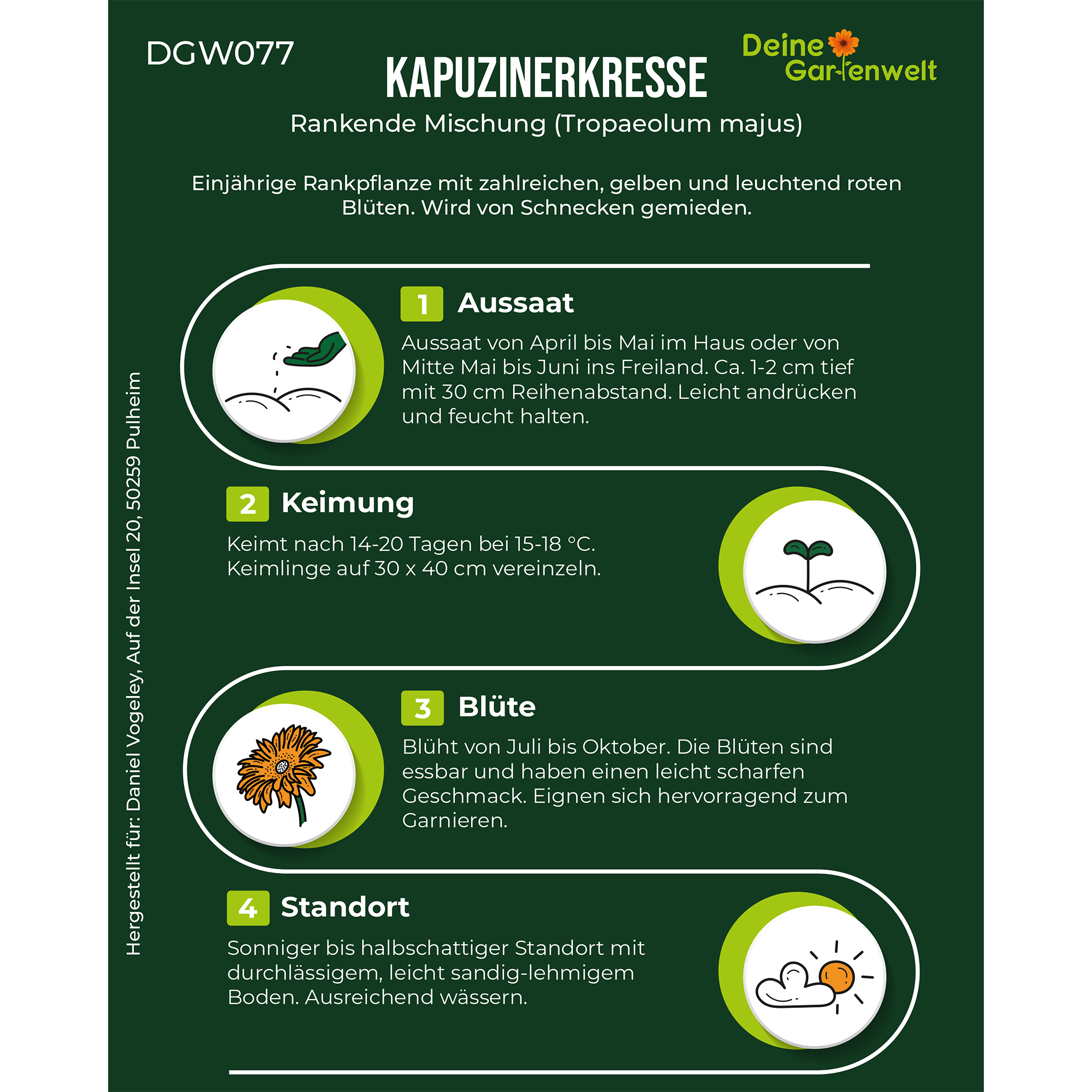 Kapuzinerkresse Rankende Mischung