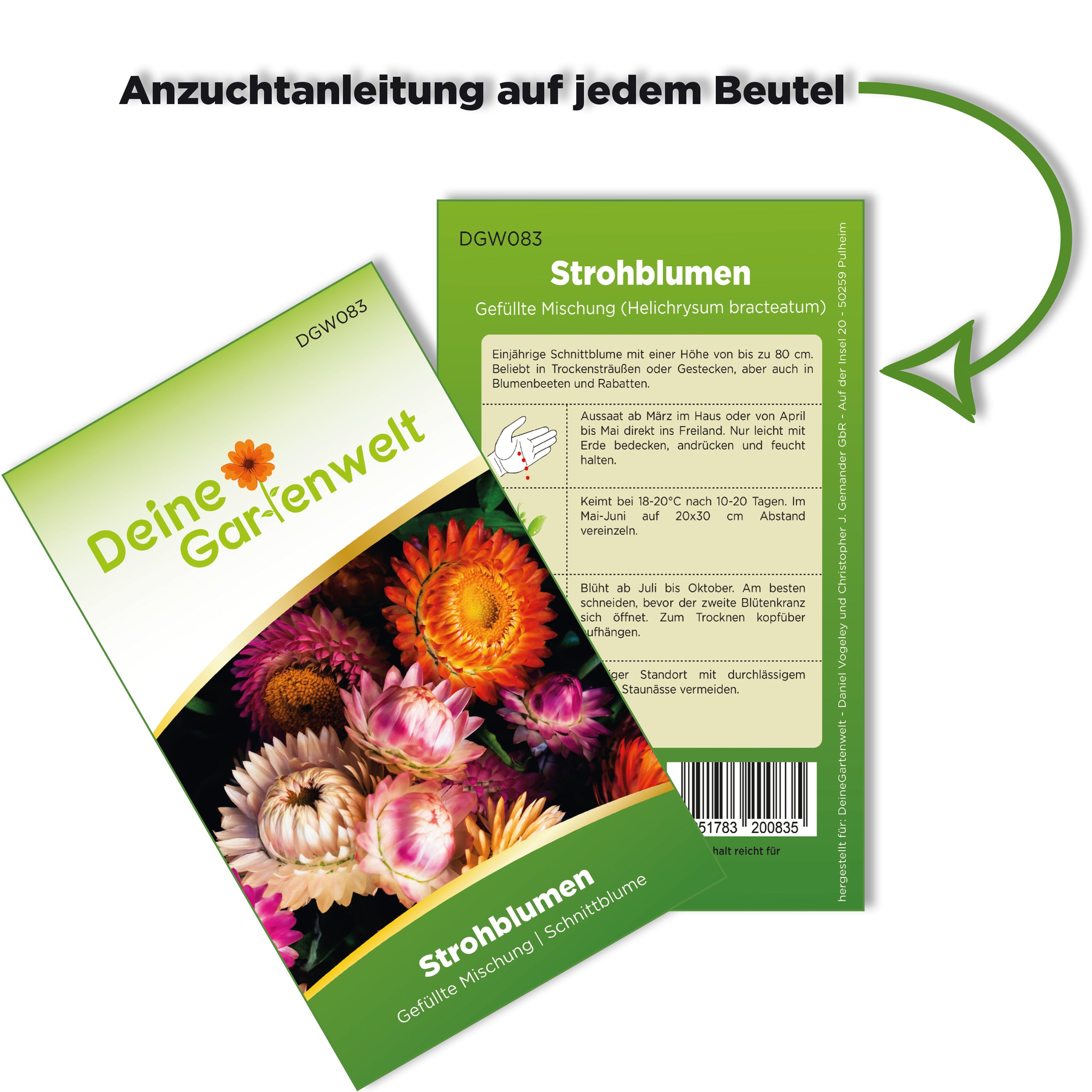 Strohblume gefüllte Mischung