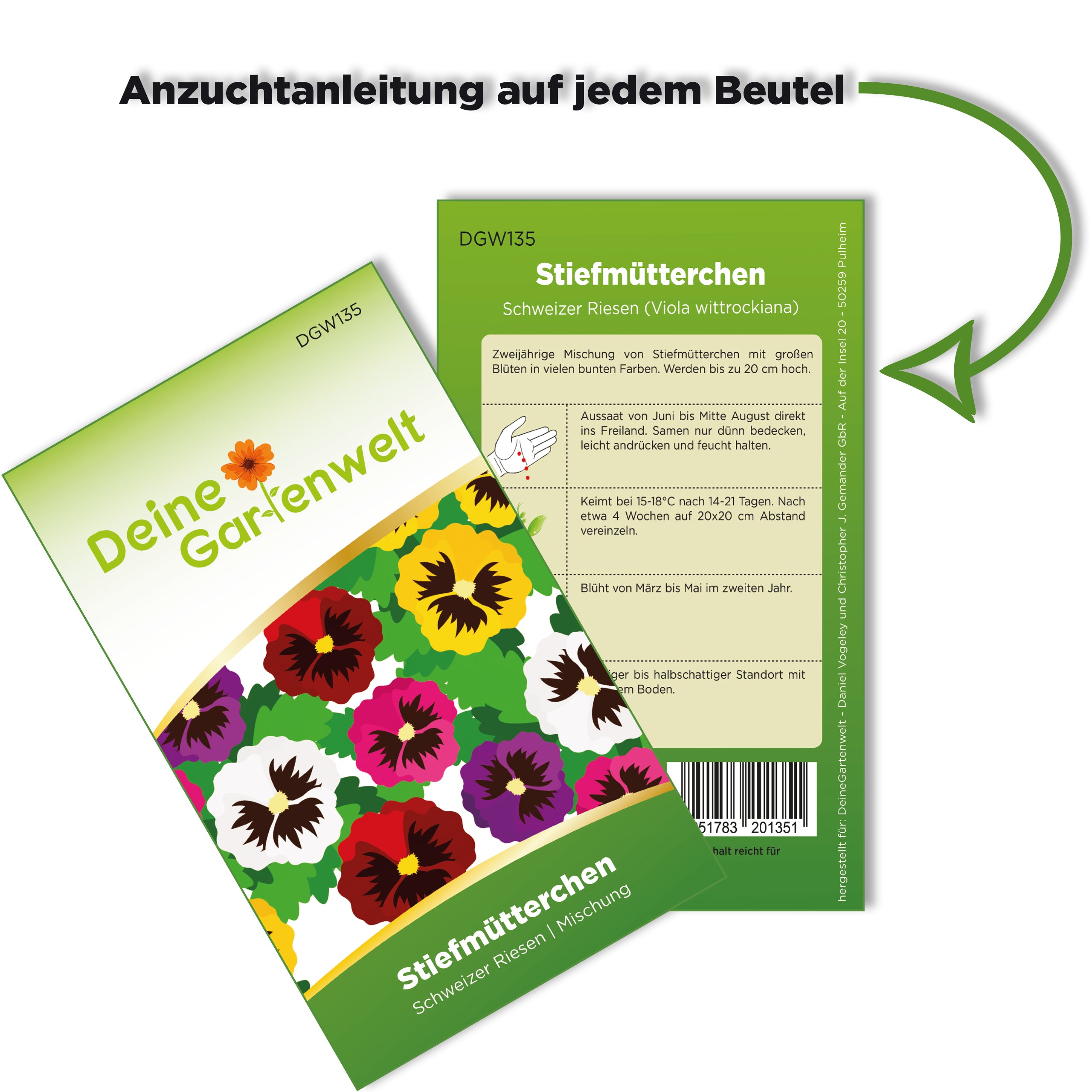 Stiefmütterchen Schweizer Riesen Mischung