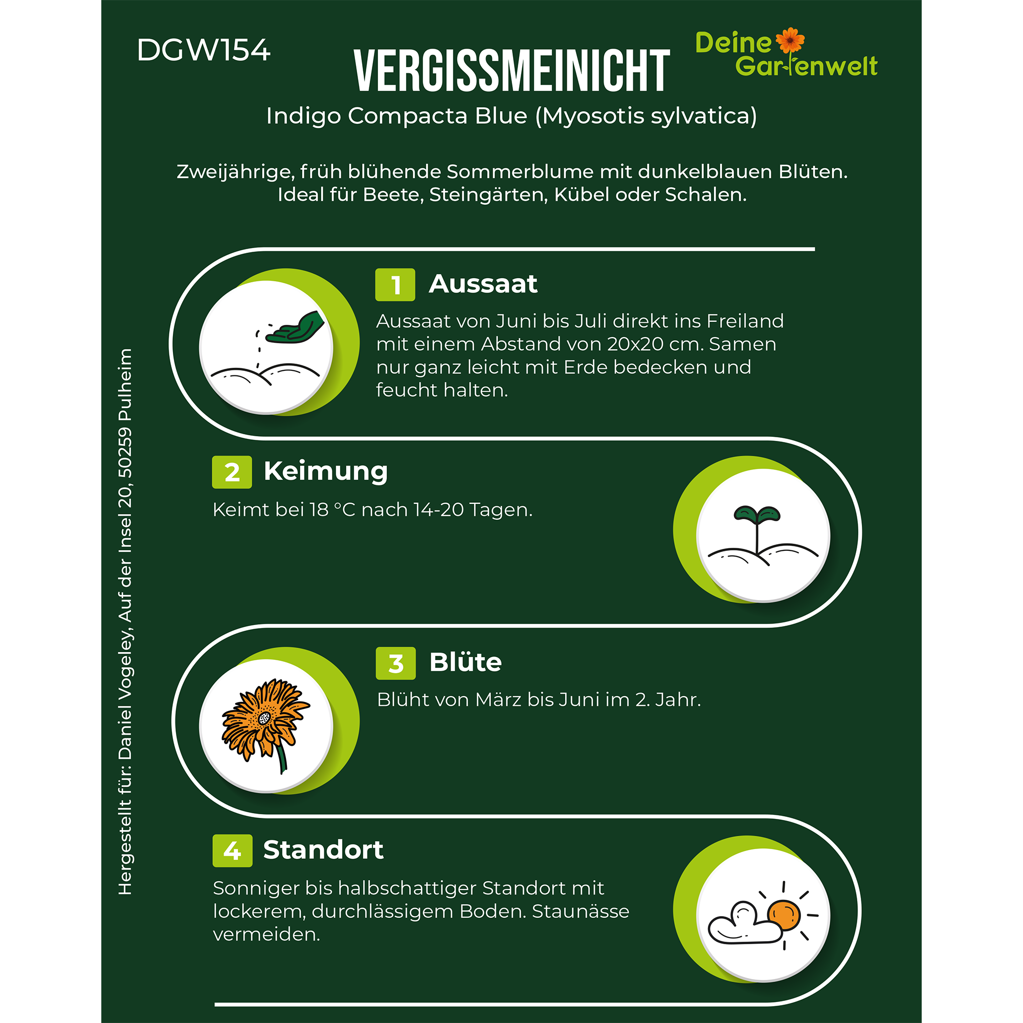 Vergissmeinnicht Indigo Compacta Blue