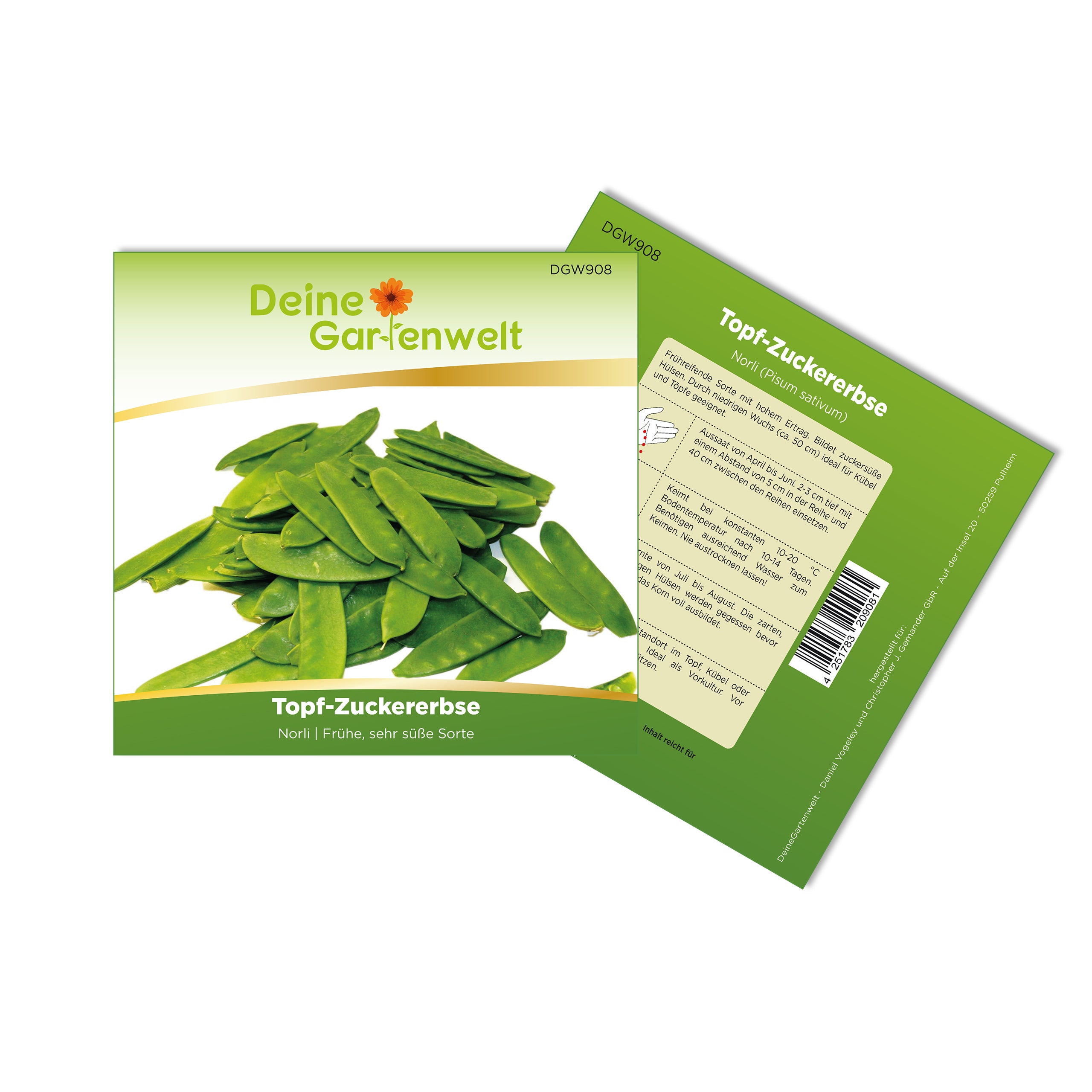 Topf-Zuckererbse Norli