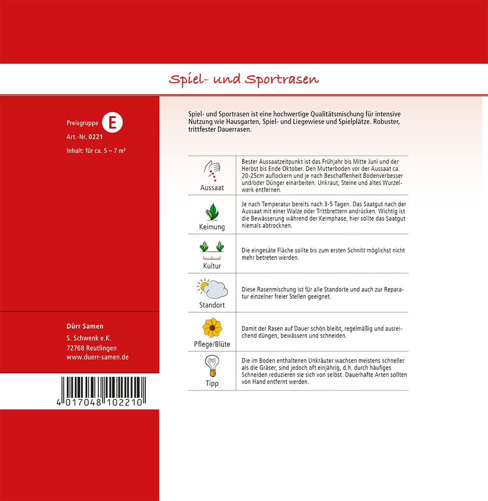 Spiel- und Sportrasen