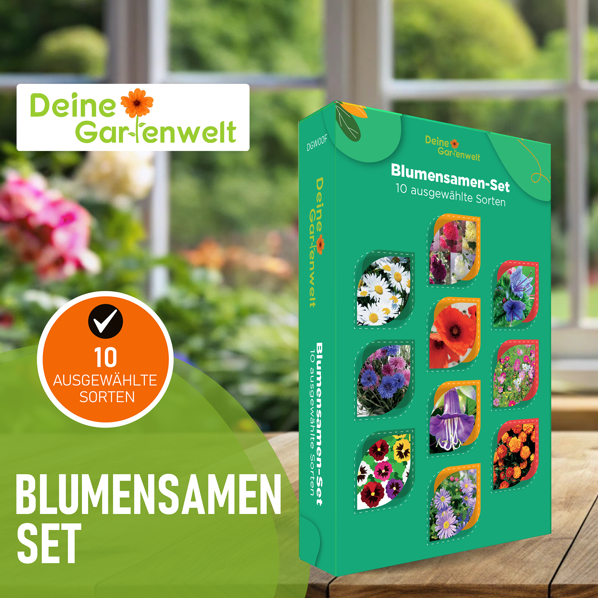 Blumensamen-Set mit 10 Sorten