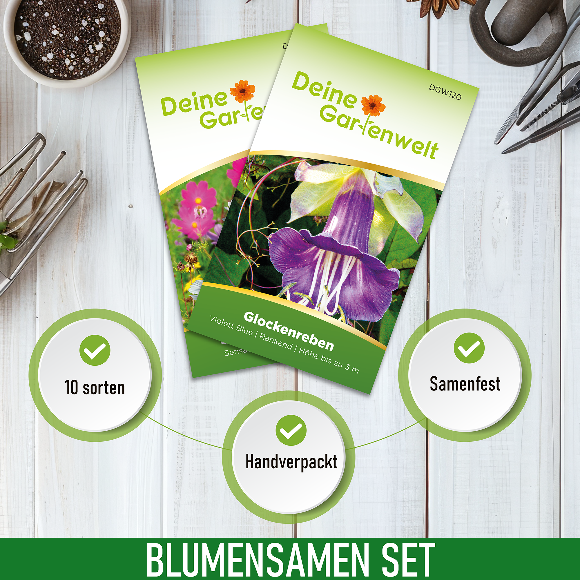 Blumensamen-Set mit 10 Sorten