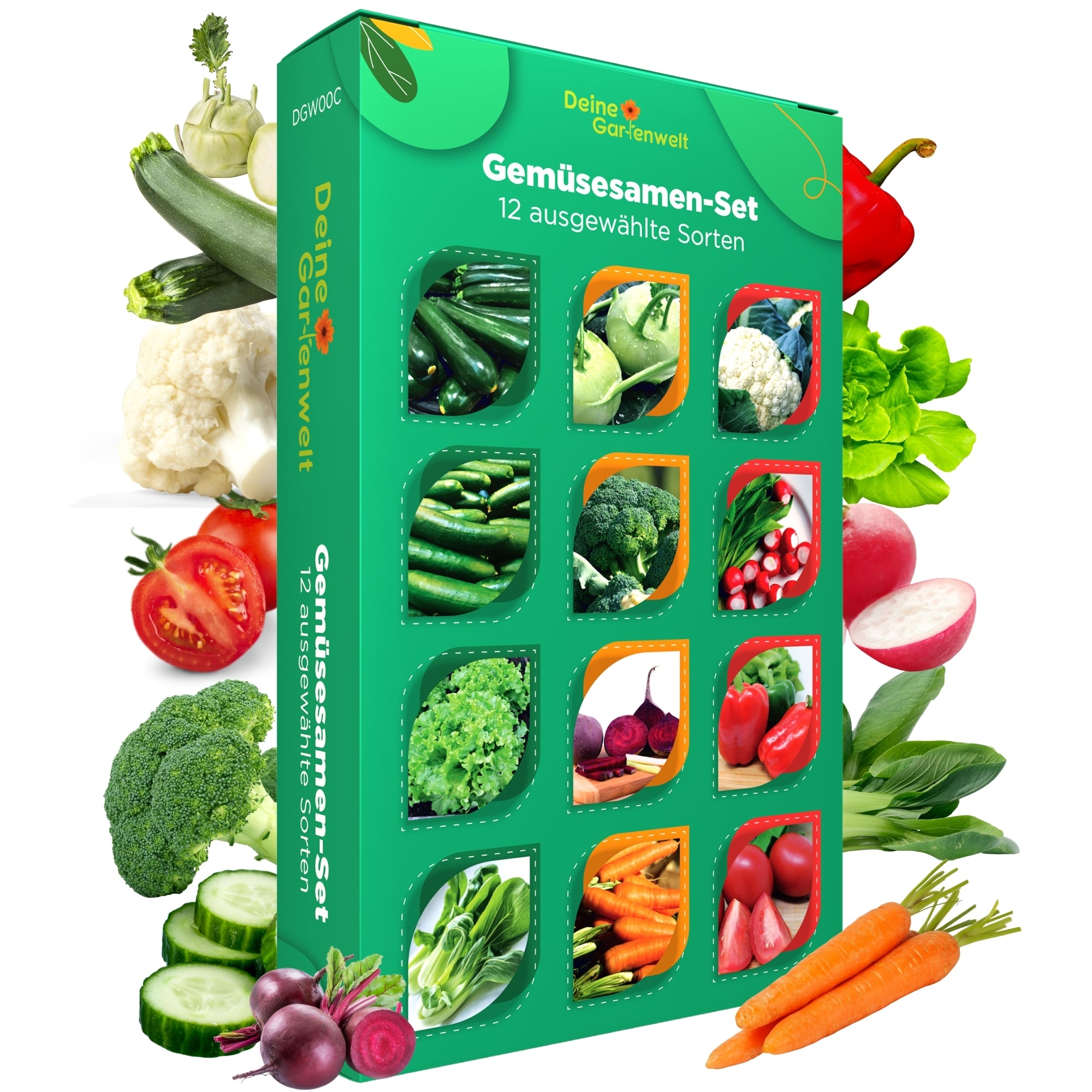 Gemüsesamen-Set mit 12 Sorten